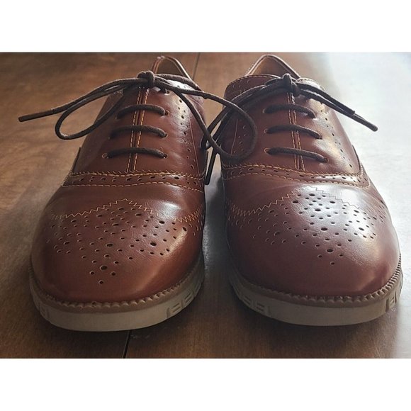 Deerstags Benton Jr Boys Dress Shoes, Brown Sz 7M Wingtips - Picture 6 of 9